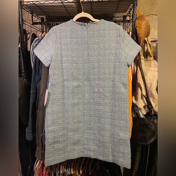 Mestiza New York Ainslee Tweed Blue Tweed Dress - Picture 6 of 7